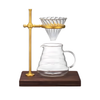 Set Metodo V60 con Server de 600ml y Base de Madera Ajustable para Café Filtrado