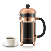 Cafetera Prensa Francesa Oro Rosa Acero Inoxidable Disponible 350ml-600ml-800ml
