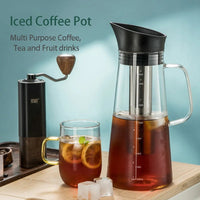 Jarra con Filtro en Acero Inoxidable para Cold Brew e Infusiones Aromáticas 1 Litro y Medio