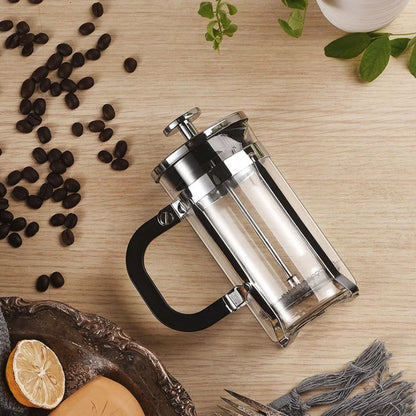 Prensa Francesa Clásica en Acero Inoxidable Plata Disponible en 350ml/600ml/800ml