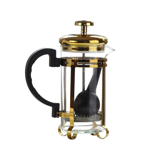 Cafetera Prensa Francesa 350ml  Diseño Dorado Oro Lujo