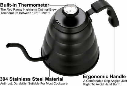 Jarra Cuello de Cisne Negra 1200ml