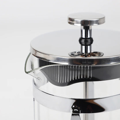 Prensa Francesa Clásica en Acero Inoxidable Plata Disponible en 350ml/600ml/800ml