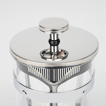 Prensa Francesa Clásica en Acero Inoxidable Plata Disponible en 350ml/600ml/800ml