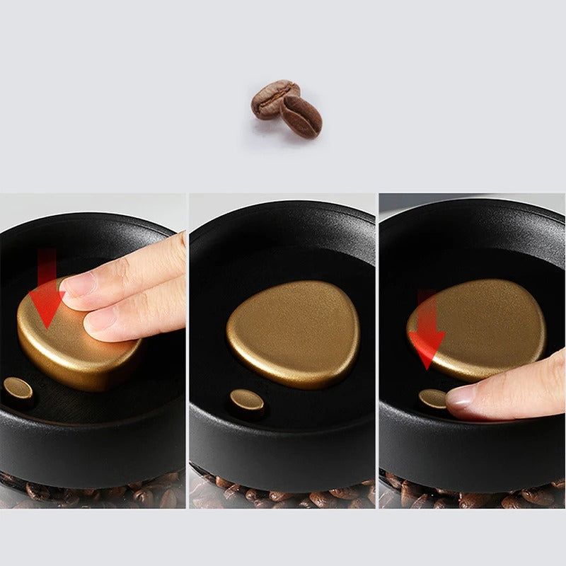 Recipiente Hermético de Vidrio para Conservación de Café 600g Frescura Prolongada