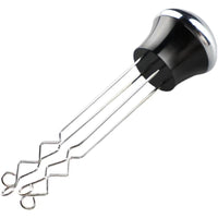 Distribuidor Mezclador de café espresso de acero inoxidable en su formato compacto, ideal para uso doméstico y profesional.