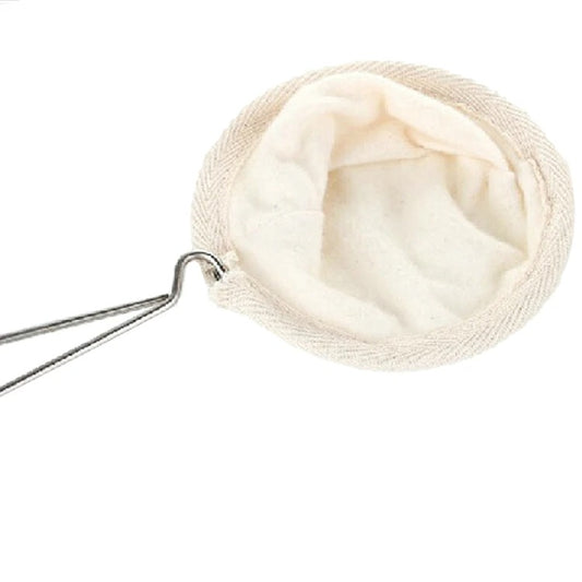 Colador de Tela con Mango Metálico para Filtrado de Café Reutilizable