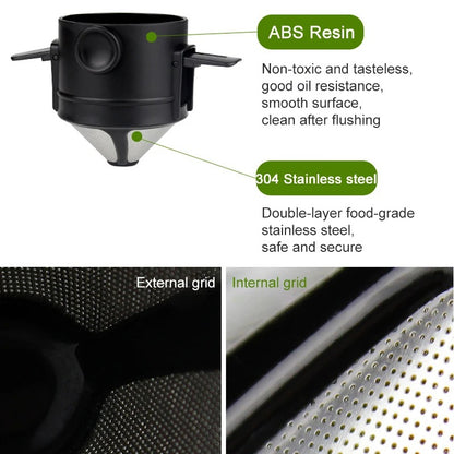 Filtro Plegable Viajero V60  Negro