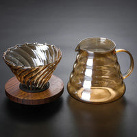 Cafetera Metodo Filtrado Drip V60 Lujo Base Madera