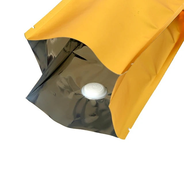 Bolsas para Empaque de Café Doradas 125 g Pack x 50u Válvula Integrada