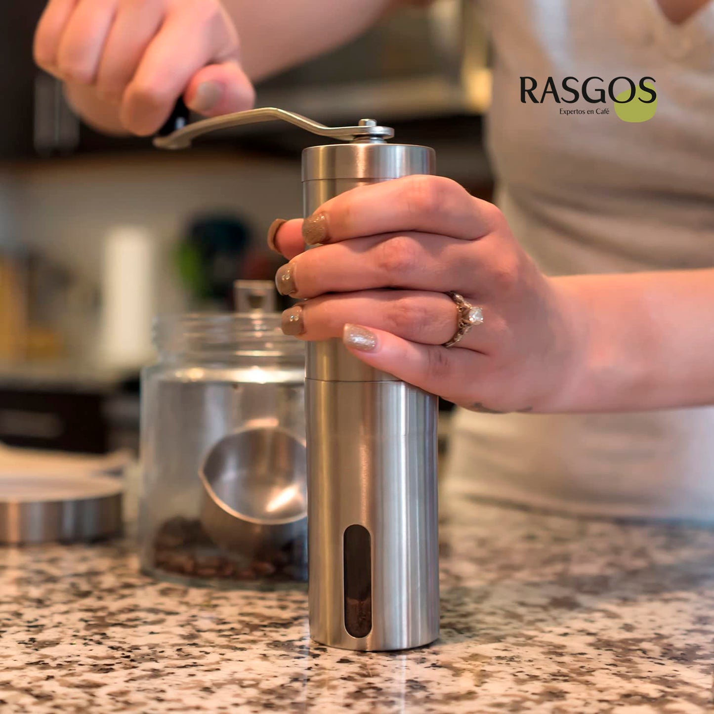 Kit Cafetero | Prensa Francesa 350ml + Café Insignia 250g + Molino + Cuchara + Mensaje Personalizado