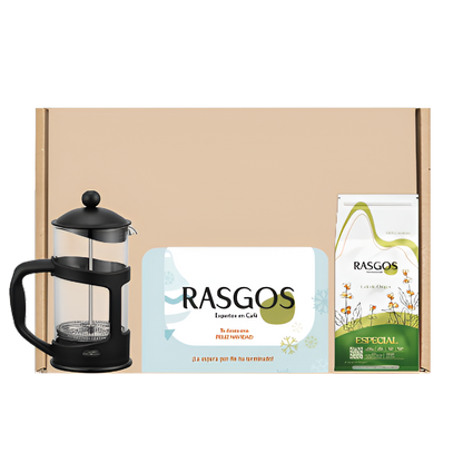 Kit Hogar Rasgos | Prensa Francesa 350ml + Café Insignia 250g