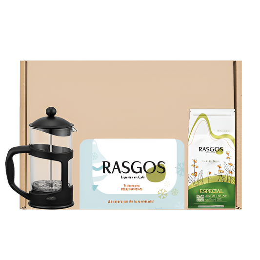 Kit Hogar Rasgos | Prensa Francesa 350ml + Café Insignia 250g