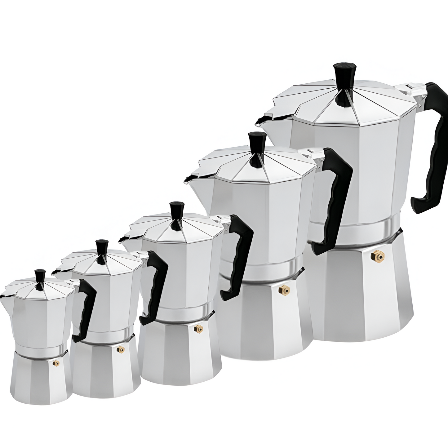 Cafetera Moka Italiana Tradicional Aluminio 3/6/9/12/14 Tazas