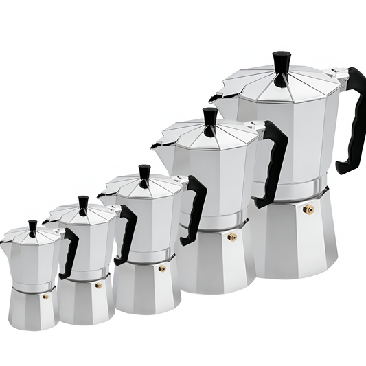 Cafetera Moka Italiana Tradicional Aluminio 3/6/9/12/14 Tazas