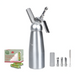 Chantillera Dispensador Sifón  1 Lt  Incluye Cápsulas Cargadores para Crema Chantilly en Acero Inoxidable