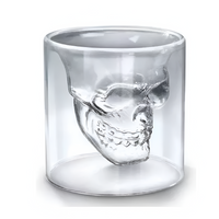 Vaso de Vidrio Doble Pared Calavera 250 ml