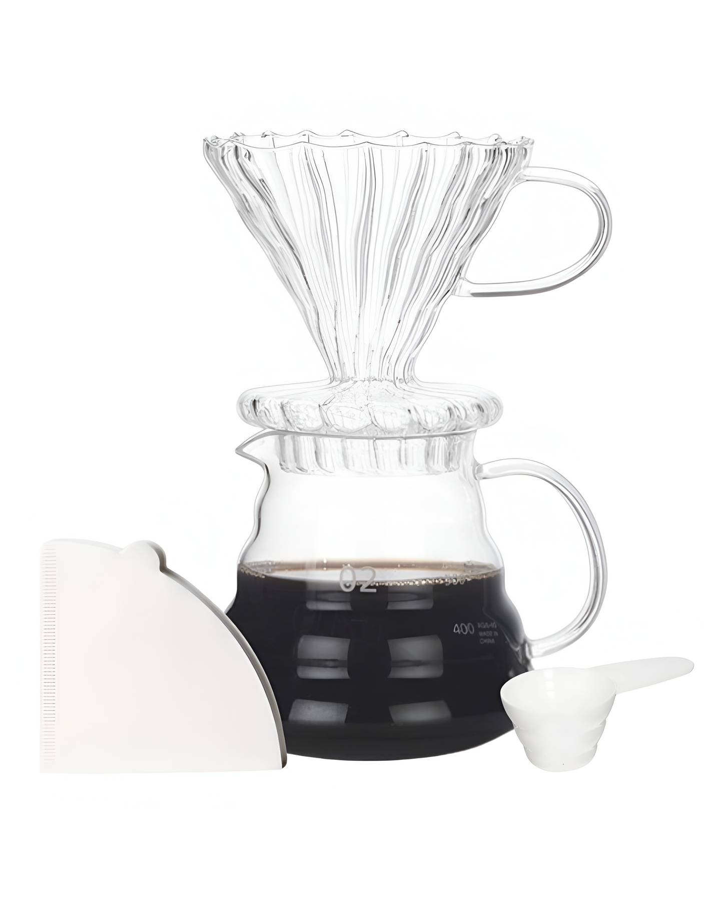 Combo V60: Dripper + Server + Filtros + Cuchara