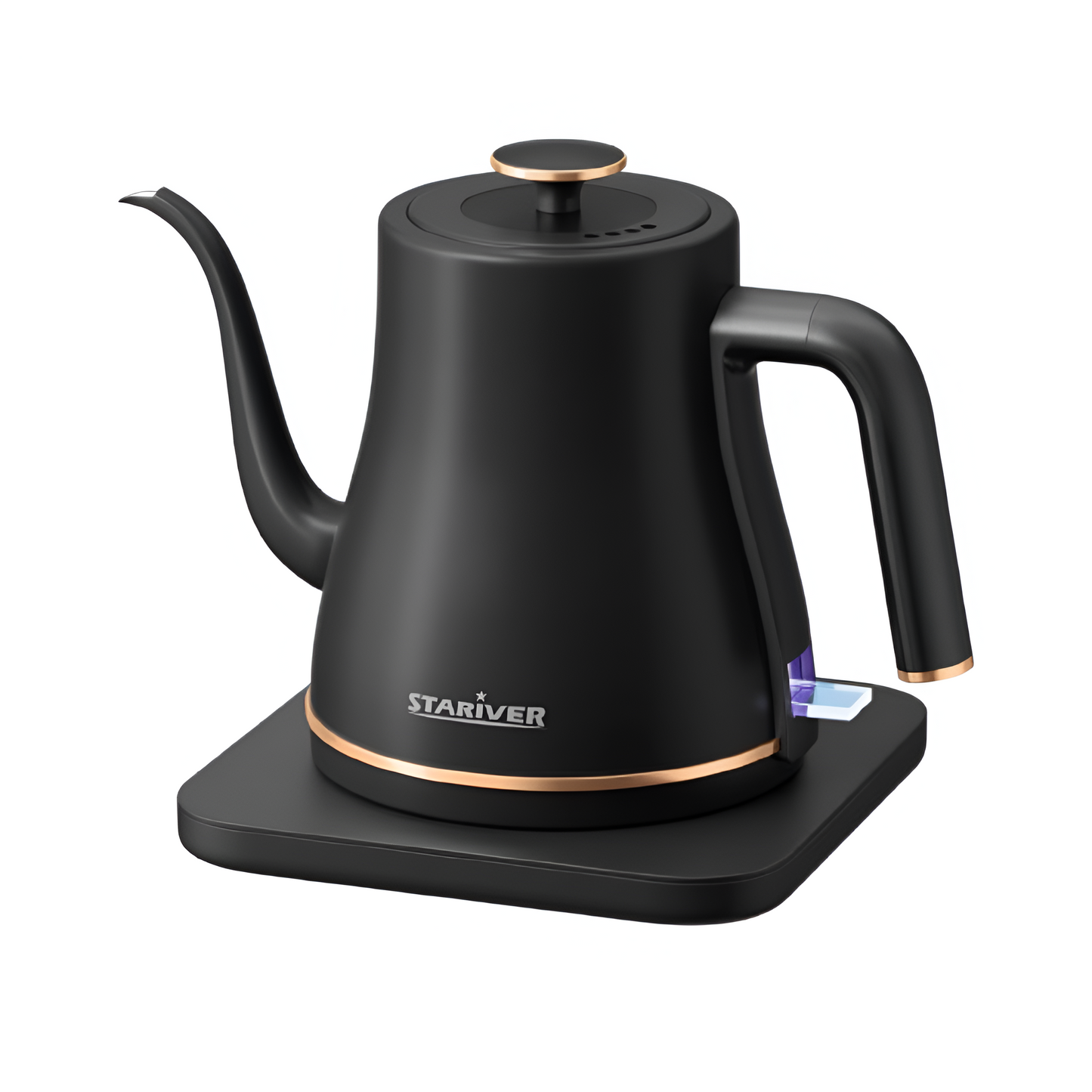 Tetera Negra Calentador Eléctrico Cuello De Cisne Stariver 1200ml