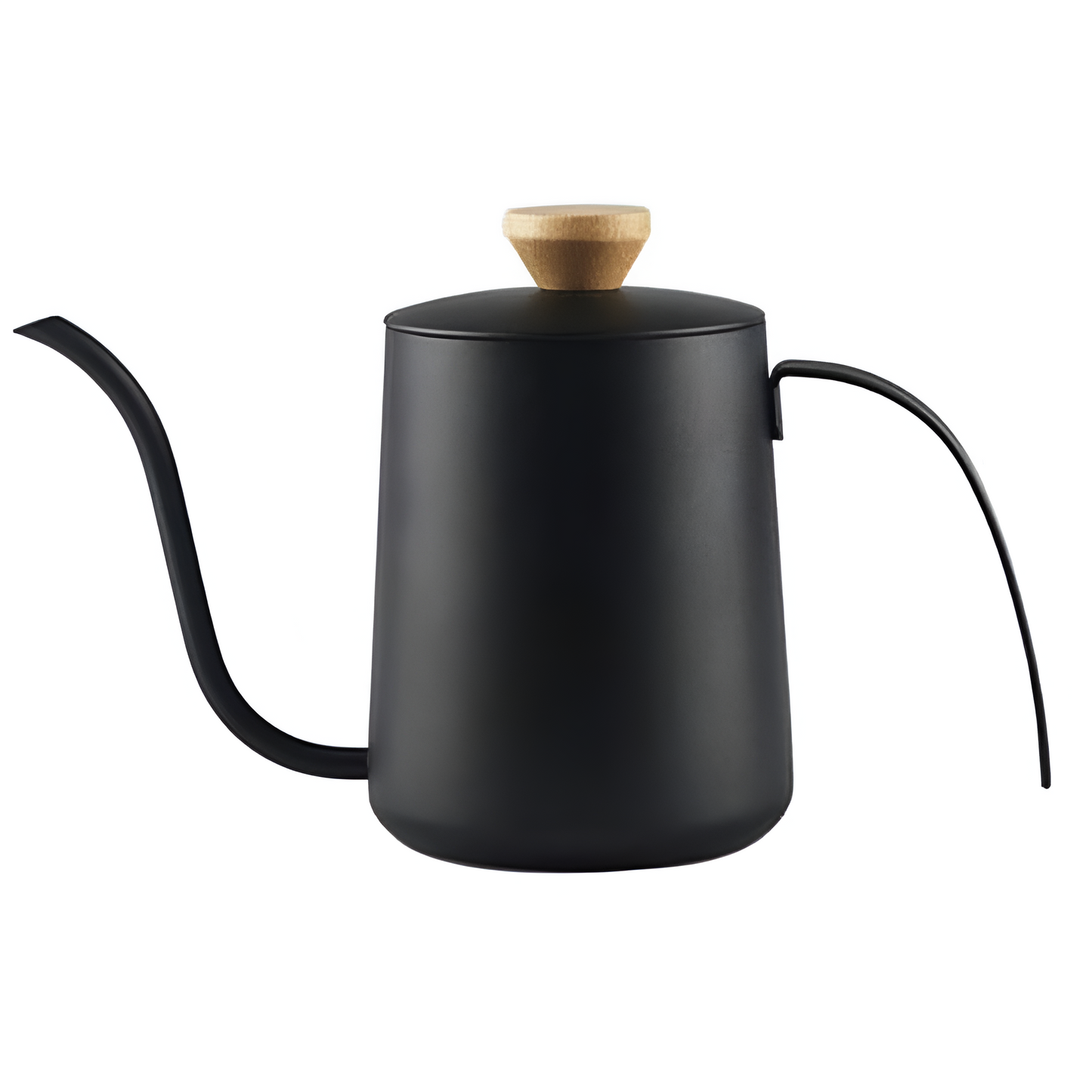 Jarra Calentador Cuello Ganso Negro y Madera 600ML