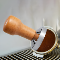 Tamper para Café Madera y Acero 58mm Espresso Barista