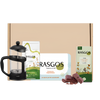 Kit Súper Hogar Rasgos | Prensa Francesa 350ml + Café Insignia Especial 250g + Chocolatina de Cacao