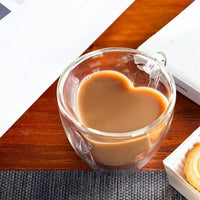 Vaso de Vidrio Borosilicato Corazón 250Ml Doble Pared
