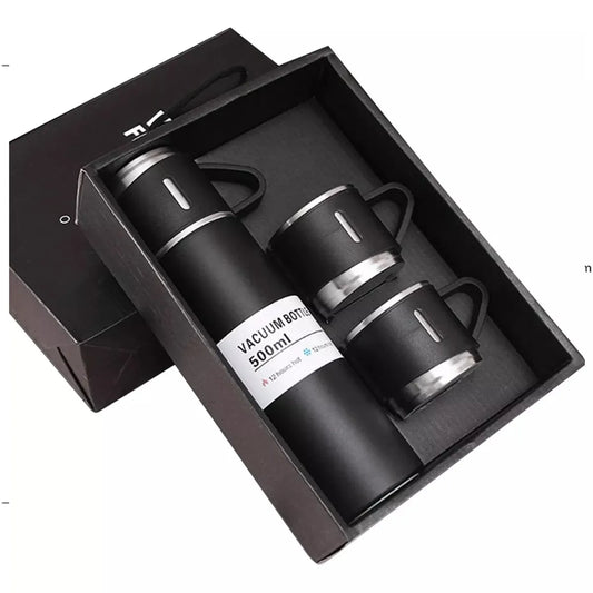 Kit Cafe Especial con Termo Termico y Pocillos Acero Inoxidable