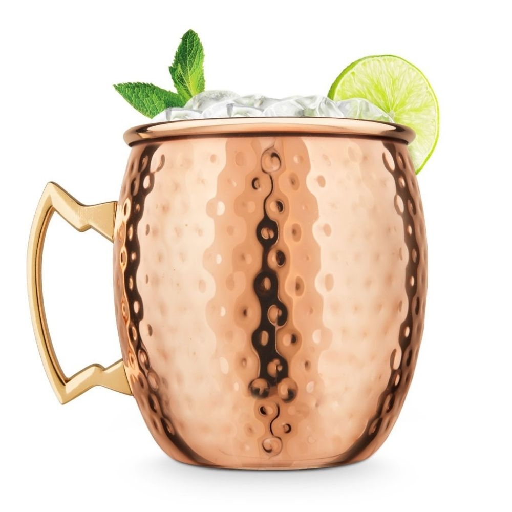 Vaso Moscow Mule Acero Inoxidable Oro Rosa
