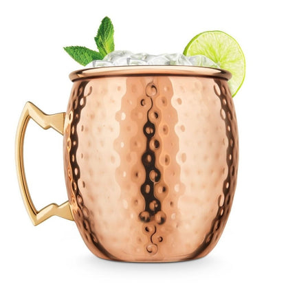 Vaso Moscow Mule Acero Inoxidable Oro Rosa