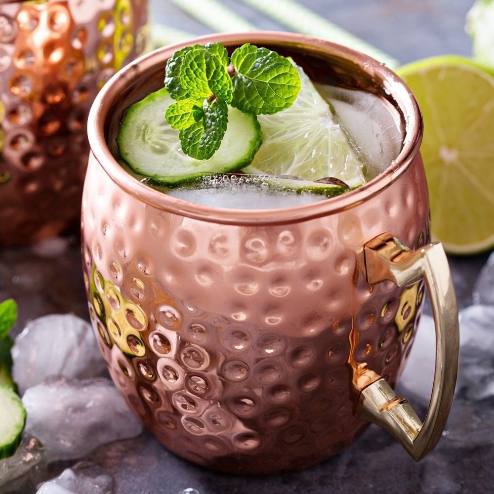 Vaso Moscow Mule Acero Inoxidable Oro Rosa