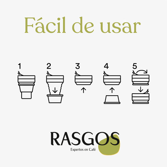 Vaso En Silicona Reutilizable Retráctil 350ml