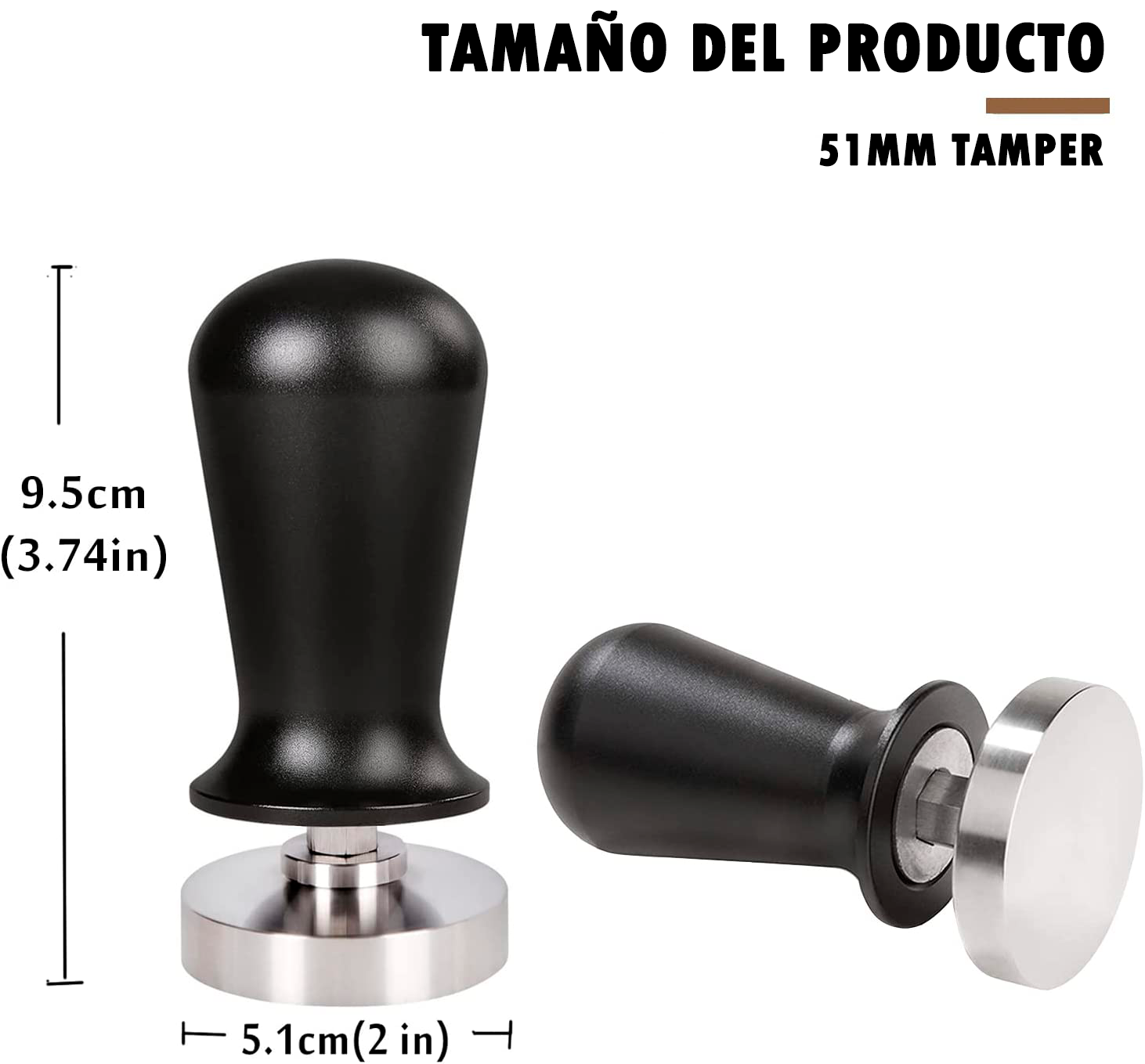 Tamper para Café Espresso Calibrado Con Retorno 51mm