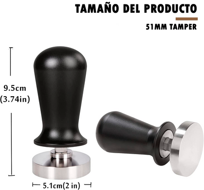 Tamper para Café Espresso Calibrado Con Retorno 51mm