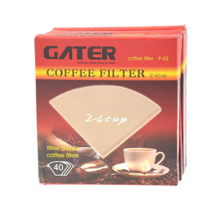 Filtros GATER De Papel Natural Para V60 X40 - 01 / 02