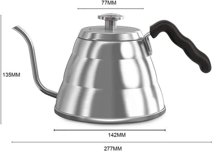 Jarra Cuello Ganso Termometro Acero 1000ml Plata