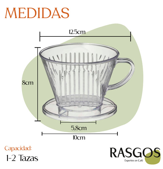 Cafetera Kalita 3 Orificios Dripper 1-2 Tazas
