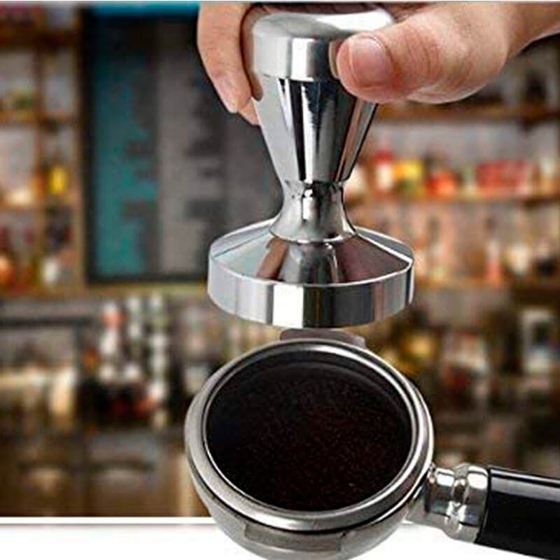 Tamper Apisonador de Café Acero Inoxidable Plata 51mm