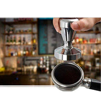 Tamper Acero Inoxidable Base Plana Plata 49mm