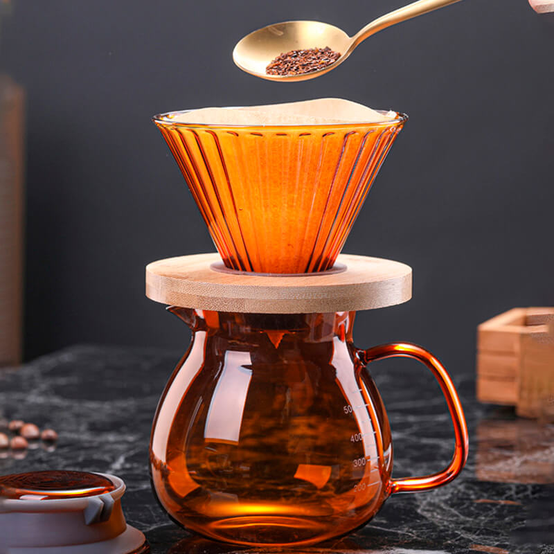 Dripper V60 Madera-Cristal