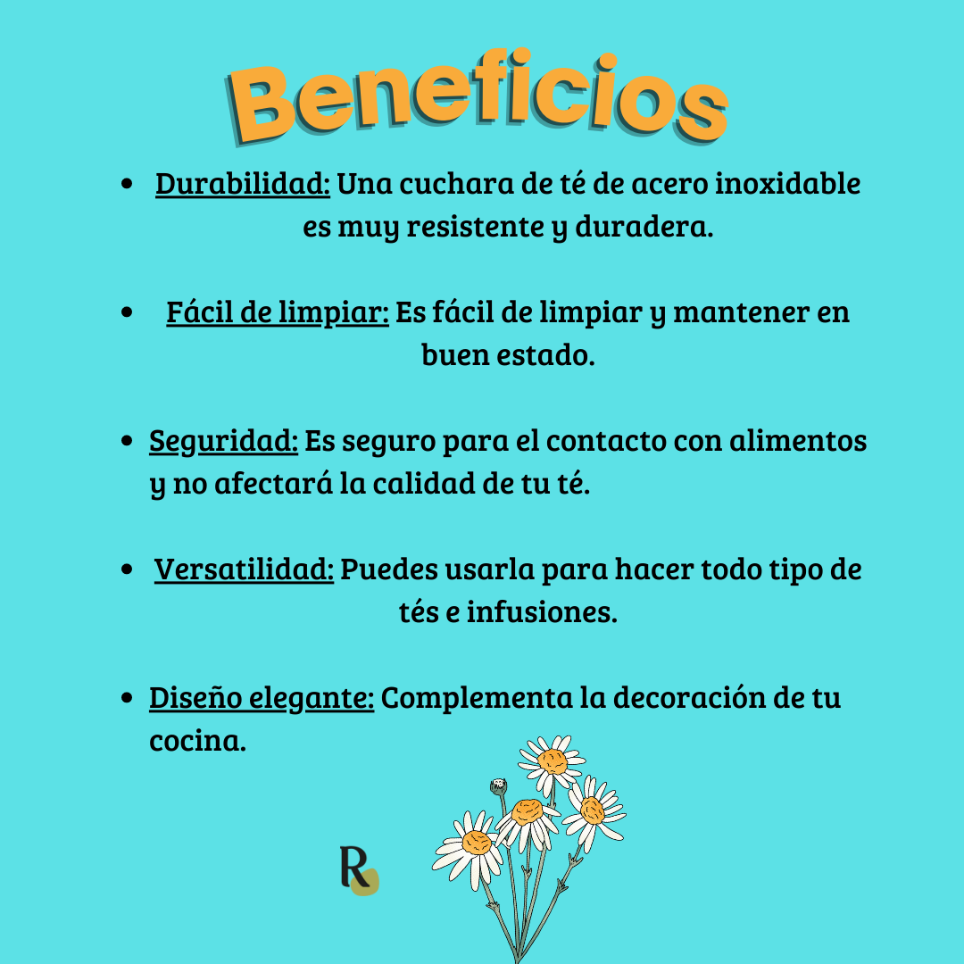 Cuchara Infusora para Té en Acero Inoxidable