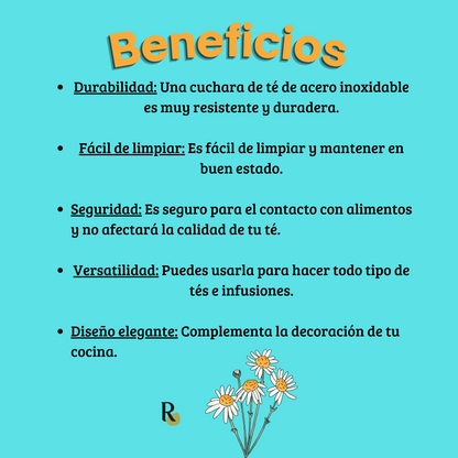 Cuchara Infusora para Té en Acero Inoxidable