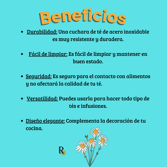 Cuchara Infusora para Té en Acero Inoxidable