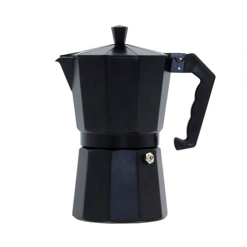 Cafetera Italiana Aluminio Moka Negra Tradicional 3/6/9 Tazas