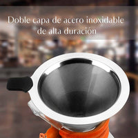 Combo Cafetera Pour Over + Filtro Acero Inoxidable Reutilizable