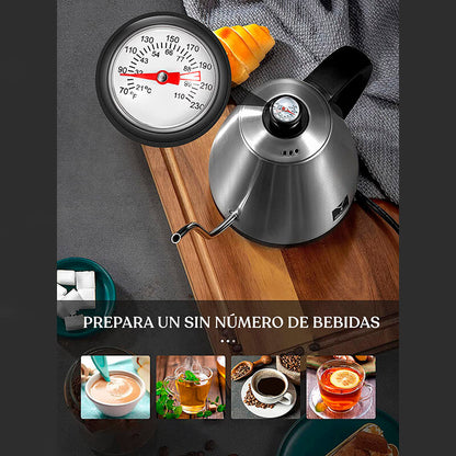 Jarra Hervidora Eléctrica Cuello de Cisne con Termometro