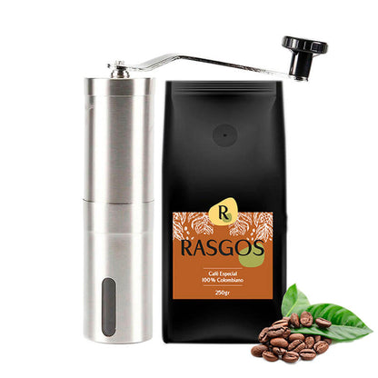 Kit Arriero: Molino Manual + Café Rasgos