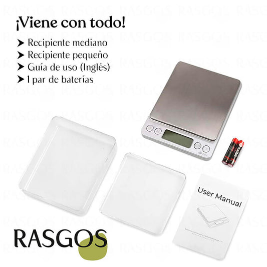 Gramera Digital Acero 0.1g-2000g