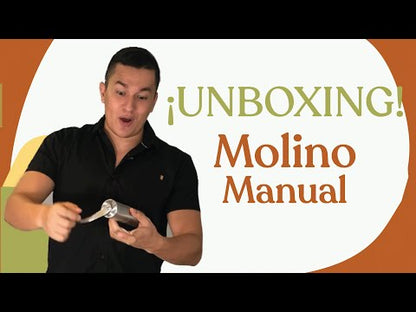 Molino Manual de Café Cilíndrico Acero Inoxidable Plateado 50gr