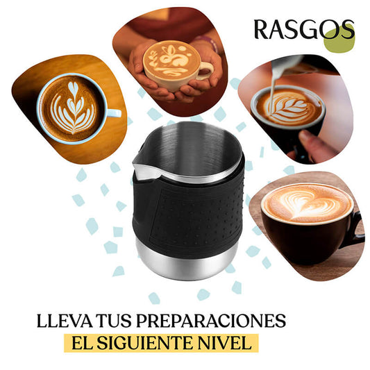 Jarra Espumadora de Leche Silicona Alta Precisión 350ml